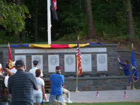 Formal unveiling by Robert A. LaDuke, Town of Colonie Veterans Memorial Committee Chair and Town Supervisor Paula Mahan.